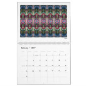 2025年数々のカラー抽象芸術フラクタル カレンダー (2月 2027)