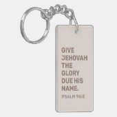 2025年文字キーチェーン – 詩篇96:8 | JWキーチェーン キーホルダー (正面左)