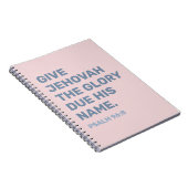 2025年文字手帳 – Psalm 96:8 | JWノートブック ノートブック (右側)