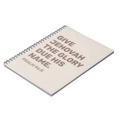 2025年文字手帳 – Psalm 96:8 | JWノートブック ノートブック (左側)