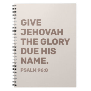 2025年文字手帳 – Psalm 96:8   JWノートブック ノートブック