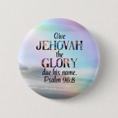 2025年文字Psalm 96:8 JW用ピン 缶バッジ (正面)