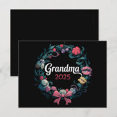 2025年新おばあちゃんへのプレゼント ポストカード (正面/裏面)