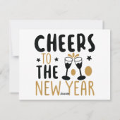 2025年新しい年の乾杯カウントダウン ワイン飲み シーズンカード (裏面)