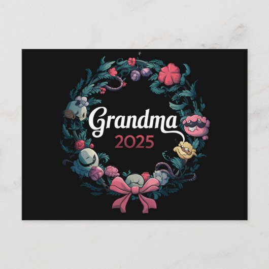 2025年新しくおばあちゃんになる方へのプレゼント ポストカード (正面)
