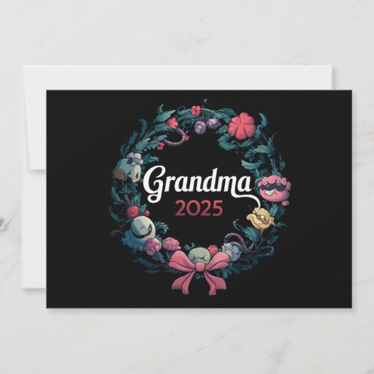 2025年新しくおばあちゃんになる方へのプレゼント 案内状 (正面)