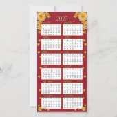 2025年新中国の年ビジネスカレンダー&QRコード シーズンカード (裏面)