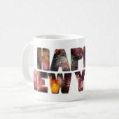 「2025年新年おめでとう🎆花火の豪華絢爛！」 コーヒーマグカップ (正面左)