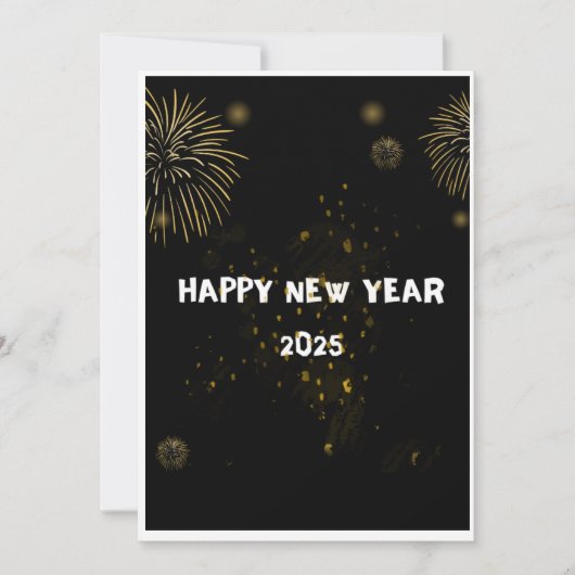 2025年新年おめでとう ウィッシュ ゴールデン花火カード シーズンカード (正面)