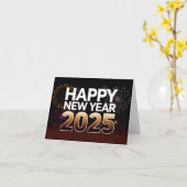 2025年新年おめでとう カード (黄色い花)