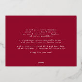 2025年新年おめでとう | フォト金ゴールド植物枠 箔シーズンカード (裏面)