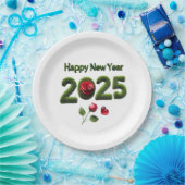 2025年新年おめでとう ペーパープレート (パーティー)