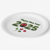 2025年新年おめでとう ペーパープレート (アングル)