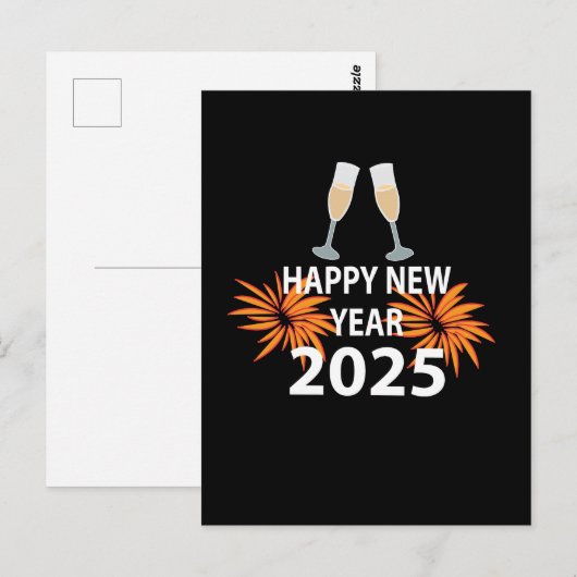 2025年新年おめでとう ポストカード (正面/裏面)