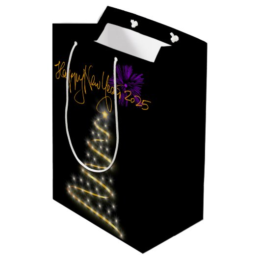 2025年新年おめでとう ミディアムペーパーバッグ (裏面アングル)