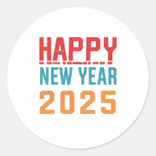 2025年新年おめでとう ラウンドシール (正面)