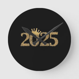 2025年新年おめでとう ラウンド壁時計