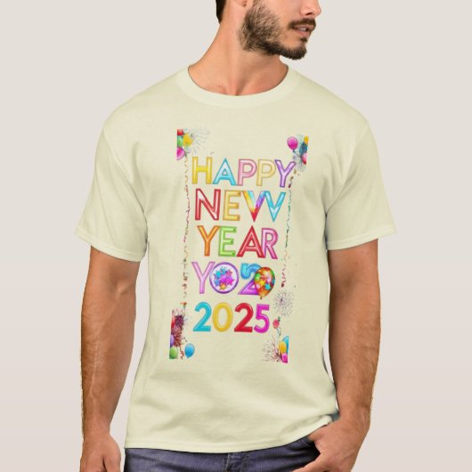 2025年新年おめでとう Tシャツ (正面)