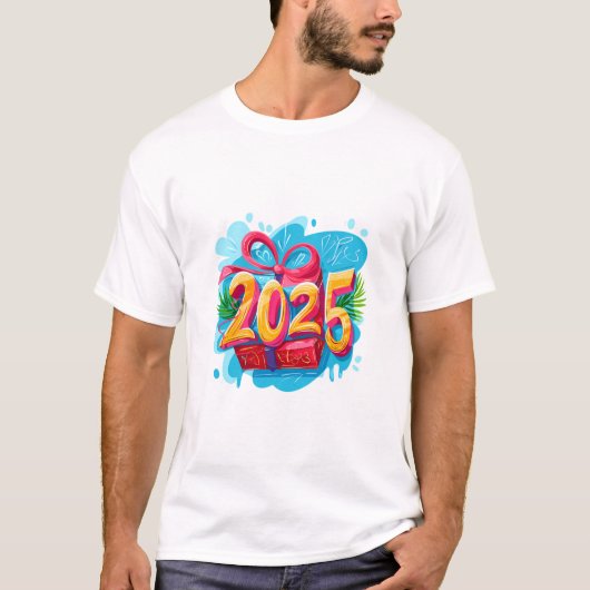 2025年新年おめでとう Tシャツ (正面)