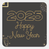 2025年新年お祝い スクエアシール (正面)