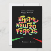 2025年新年のクリスマス招待状　パーソナライズド シーズンカード (正面)