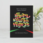 2025年新年のクリスマス招待状　パーソナライズド シーズンカード (スタンド正面)