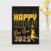 2025年新年のスケッチラバー 女性とM カード (黄色い花)