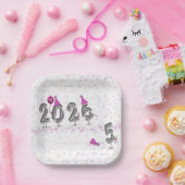 2025年新年のパーティーユーモア ペーパープレート (パーティー)