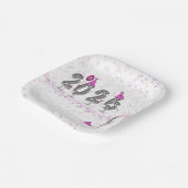 2025年新年のパーティーユーモア ペーパープレート (傾斜あり)