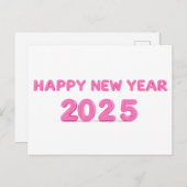 2025年新年の背景を透明 シーズンポストカード (正面/裏面)