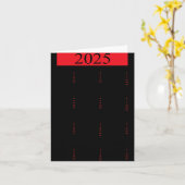 2025年新年カレンダー（祝日付き） グラフィックデザイン カード (黄色い花)