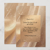 2025年新年シャンパングロー招待状 - 編集可能 招待状 (正面/裏面)