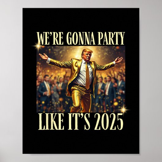 2025年新年トランプダンス2025パーティー就任式メガ ポスター (正面)