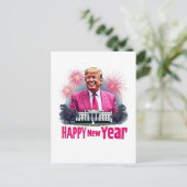 2025年新年トランプ就任式ハッピーニューイヤー インビテーションポストカード (スタンド正面)
