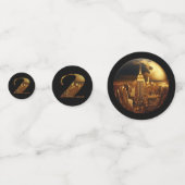 2025年新年パーティーボール – ニューヨーク金ゴールド- コンフェッティ (正面)