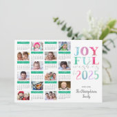2025年新年フォトコラージュカレンダー JOYFUL シーズンカード (スタンド正面)
