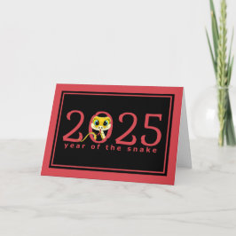 2025年新年中国の漫画スネークホリデーカード シーズンカード