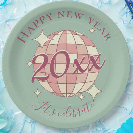2025年新年会のディナーパーティー装飾 ペーパープレート