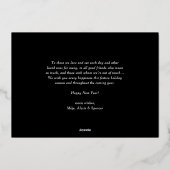 2025年新年白黒写真集 箔シーズンカード (裏面)