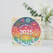 2025年新年花火　人々　乾杯 シーズンカード (スタンド正面)