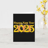 2025年新年面白いトランプダンス花火 カード (黄色い花)