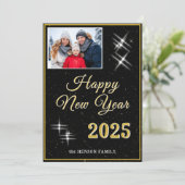 2025年新年 エレガントなスパークルズ フォト シーズンカード (スタンド正面)