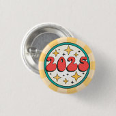 2025年新年groovy漫画文字 缶バッジ (正面&裏面)