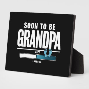 2025年新米おじいちゃん予定 Mens Soon To Be Grandpa フォトプラーク