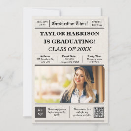 2025年新聞卒業招待状 招待状