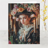 2025年春のヴィクトリアンゴシック デザイン1 カード (黄色い花)