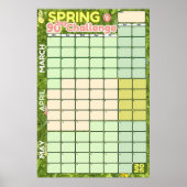 2025年春 ゴール設定カレンダー | 90日トラッカー ポスター (正面)
