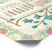 2025年暦年ビクトリアンアールヌーボー | カスタム ポスター (角)