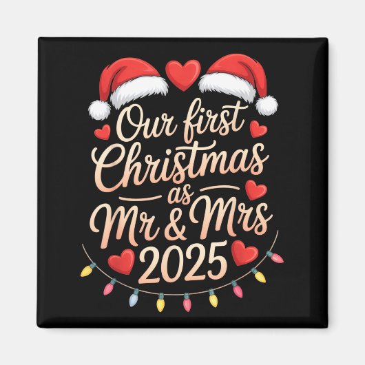 2025年最初のクリスマス夫婦として マグネット (正面)