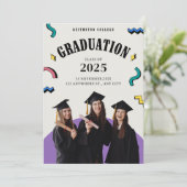 2025年最新卒業式招待状・お知らせ 招待状 (スタンド正面)